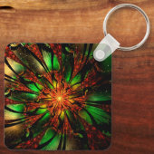 抽象芸術フラクタルフラワーデザイン。 キーホルダー (裏面)