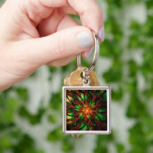 抽象芸術フラクタルフラワーデザイン。 キーホルダー (手)