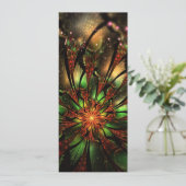 抽象芸術フラクタルフラワーデザイン。 シーズンカード (スタンド正面)