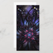 抽象芸術フラクタルフラワーデザイン。 シーズンカード (正面/裏面)