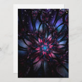 抽象芸術フラクタルフラワーデザイン。 シーズンカード (正面/裏面)