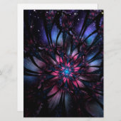 抽象芸術フラクタルフラワーデザイン。 シーズンカード (正面/裏面)