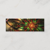 抽象芸術フラクタルフラワーデザイン。 スキニー名刺 (正面)
