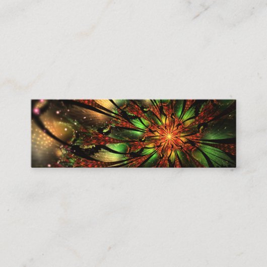 抽象芸術フラクタルフラワーデザイン。 スキニー名刺 (正面)