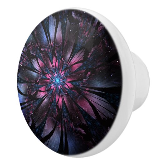 抽象芸術フラクタルフラワーデザイン。 セラミックノブ (右)