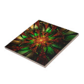 抽象芸術フラクタルフラワーデザイン。 タイル (側面)