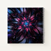 抽象芸術フラクタルフラワーデザイン。 ノートブック (裏面)