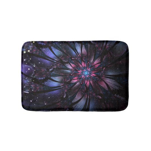 抽象芸術フラクタルフラワーデザイン。 バスマット (正面)