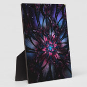 抽象芸術フラクタルフラワーデザイン。 フォトプラーク (側面)