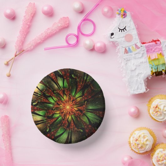 抽象芸術フラクタルフラワーデザイン。 ペーパーボウル (パーティー)