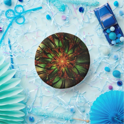 抽象芸術フラクタルフラワーデザイン。 ペーパーボウル (パーティー)