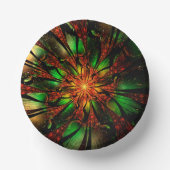 抽象芸術フラクタルフラワーデザイン。 ペーパーボウル (正面)