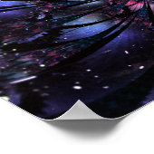 抽象芸術フラクタルフラワーデザイン。 ポスター (角)