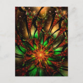 抽象芸術フラクタルフラワーデザイン。 ポストカード (正面)