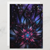 抽象芸術フラクタルフラワーデザイン。 メニュー (正面/裏面)