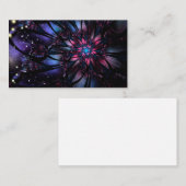 抽象芸術フラクタルフラワーデザイン。 割引カード (正面/裏面)