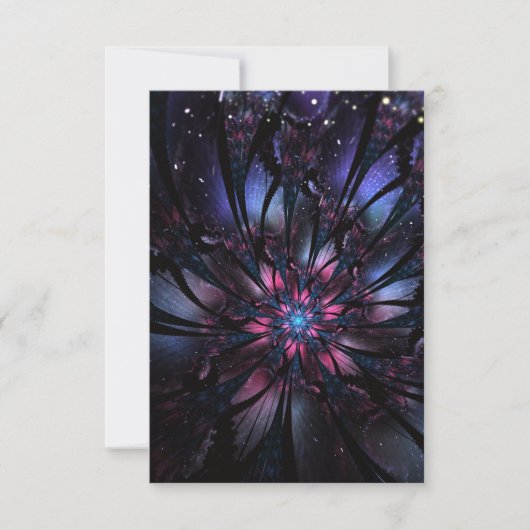 抽象芸術フラクタルフラワーデザイン。 案内状 (正面)