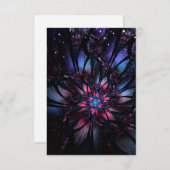 抽象芸術フラクタルフラワーデザイン。 案内状 (正面/裏面)