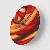 抽象芸術フラクタル円ポスタープリント ラウンド壁時計 (傾斜)