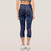 抽象芸術フラクタル星雲とジオメトリモーフ カプリレギンス (裏面)