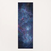 抽象芸術フラクタル星雲とジオメトリモーフ ヨガマット (正面)
