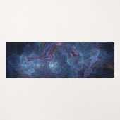 抽象芸術フラクタル星雲とジオメトリモーフ ヨガマット (正面(横))