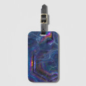 抽象芸術フラクタル星雲とジオメトリモーフ ラゲッジタグ (正面縦)