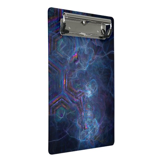 抽象芸術フラクタル星雲と幾何学的モーフ ミニクリップボード (アングル)