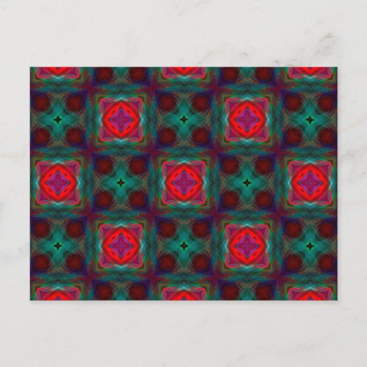 抽象芸術フラクタル模様 ポストカード (正面)