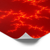 抽象芸術フラクタル火災ポスター ポスター (角)