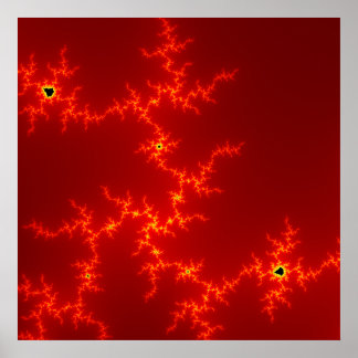 抽象芸術フラクタル火災ポスター ポスター