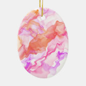 抽象芸術フラクタル煙 セラミックオーナメント (裏面)