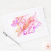 抽象芸術フラクタル煙 長方形シール (封筒)