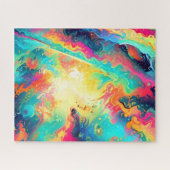 抽象芸術フラクタル組織 ジグソーパズル (横)