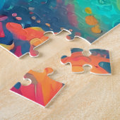 抽象芸術フラクタル組織 ジグソーパズル (側面)