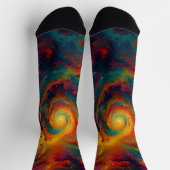 抽象芸術フラクタル組織 ソックス (上部)