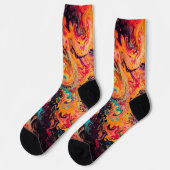 抽象芸術フラクタル組織 ソックス (左)