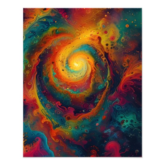 抽象芸術フラクタル組織 フォトプリント            (正面)