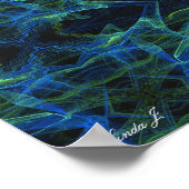 抽象芸術フラクタル背景キャンバスまたはポスター ポスター (角)