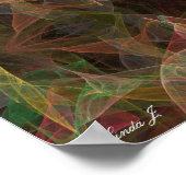 抽象芸術フラクタル背景キャンバスまたはポスター ポスター (角)