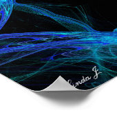 抽象芸術フラクタル背景キャンバスまたはポスター ポスター (角)