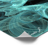 抽象芸術フラクタル背景キャンバスまたはポスター ポスター (角)