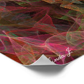 抽象芸術フラクタル背景キャンバスまたはポスター ポスター (角)