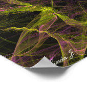 抽象芸術フラクタル背景キャンバスまたはポスター ポスター (角)