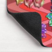 抽象芸術フラクタル花2D |洞赤 マウスパッド (コーナー)