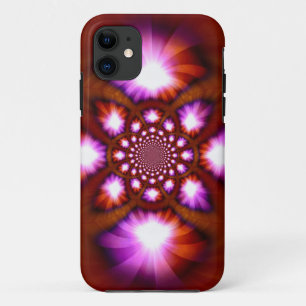 抽象芸術フラクタル螺旋光 iPhone 11 ケース