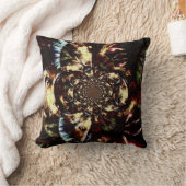 抽象芸術フラクタル顔 クッション (ブランケット)