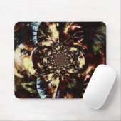 抽象芸術フラクタル顔 マウスパッド (マウス)