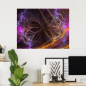 抽象芸術フラクタル ポスター (ホームオフィス)