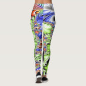 抽象芸術フラクタル レギンス (裏面)